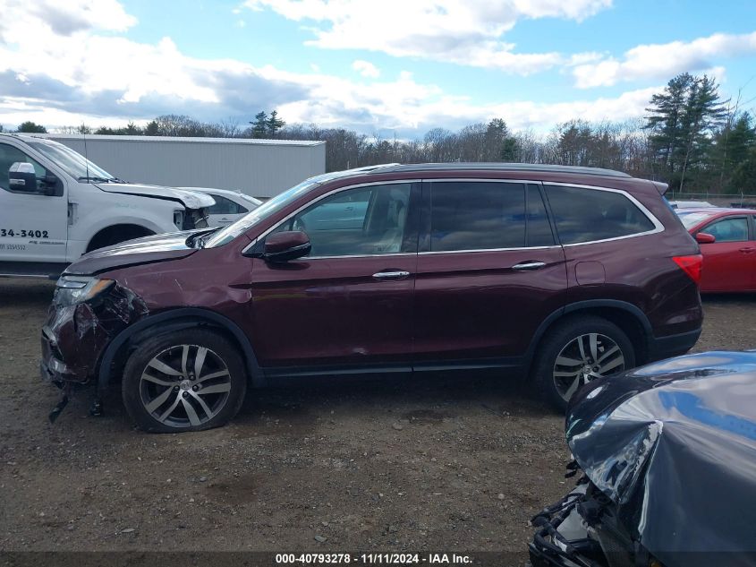 2016 Honda Pilot Elite VIN: 5FNYF6H07GB111309 Lot: 40793278