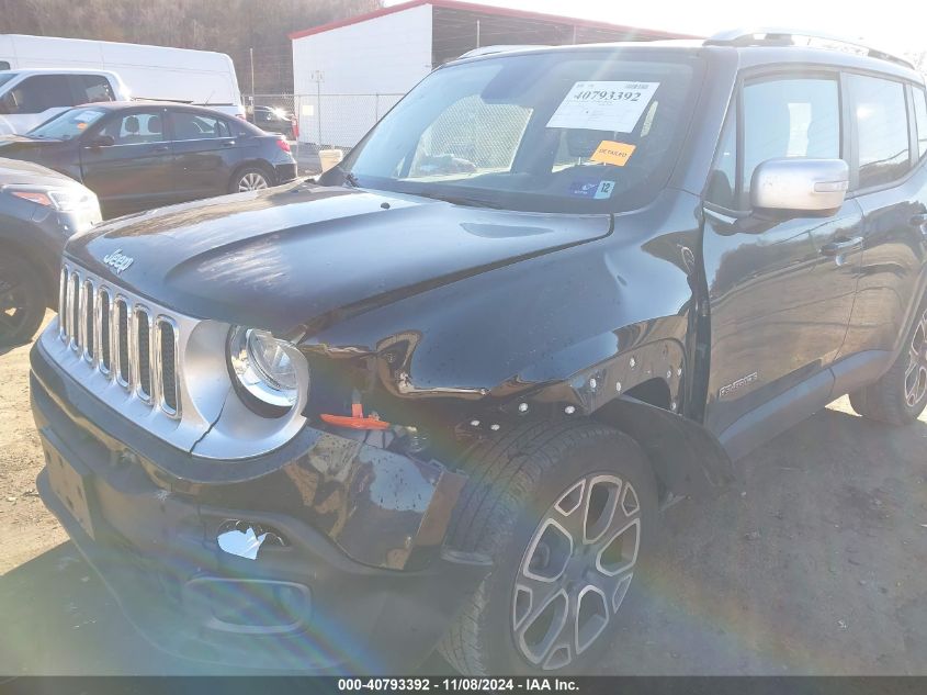 2015 Jeep Renegade Limited VIN: ZACCJBDT6FPB50322 Lot: 40793392