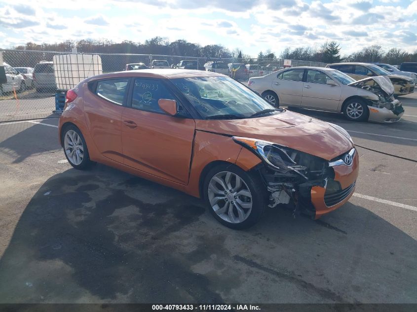 2013 Hyundai Veloster Base W/Black VIN: KMHTC6AD5DU137339 Lot: 40793433