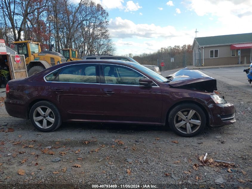 2013 Volkswagen Passat Se W/Sunroof VIN: 1VWBP7A34DC023532 Lot: 40793469