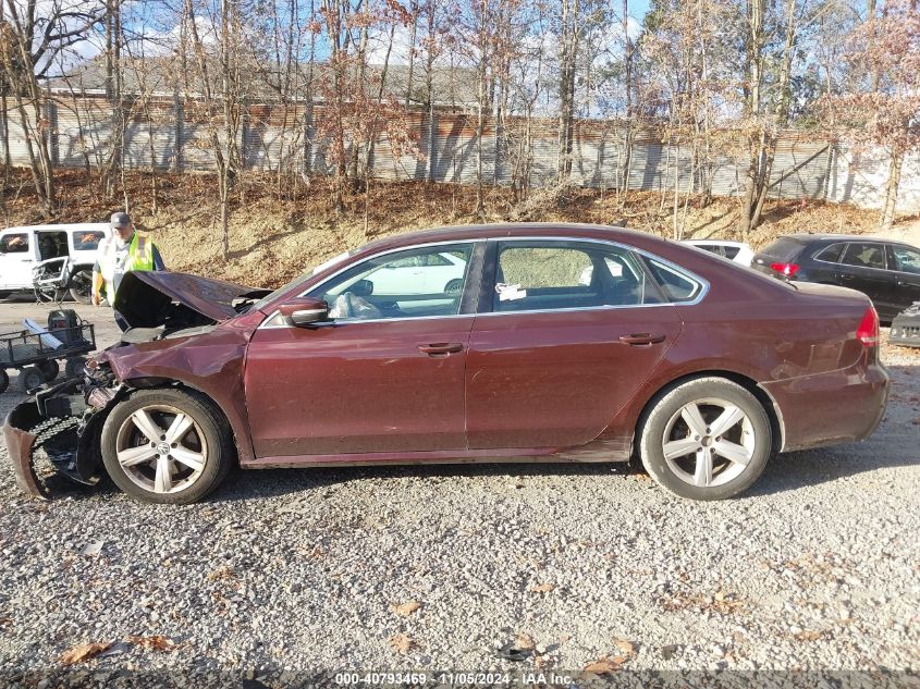 2013 Volkswagen Passat Se W/Sunroof VIN: 1VWBP7A34DC023532 Lot: 40793469