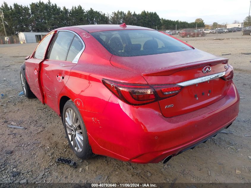 2023 Infiniti Q50 Luxe Awd VIN: JN1EV7BR1PM543195 Lot: 40793640