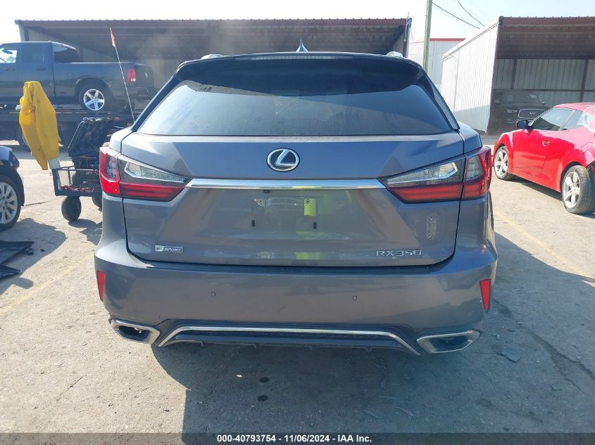 2018 Lexus Rx 350 F Sport VIN: 2T2BZMCA0JC142314 Lot: 40793754