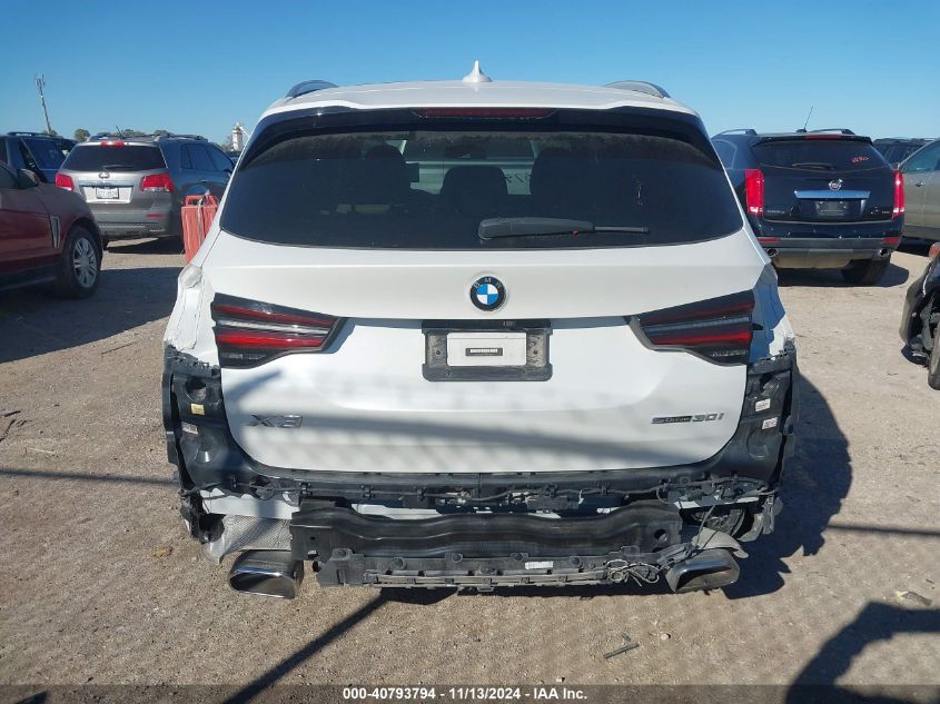 2022 BMW X3 SDRIVE30I - 5UX43DP01N9J43207