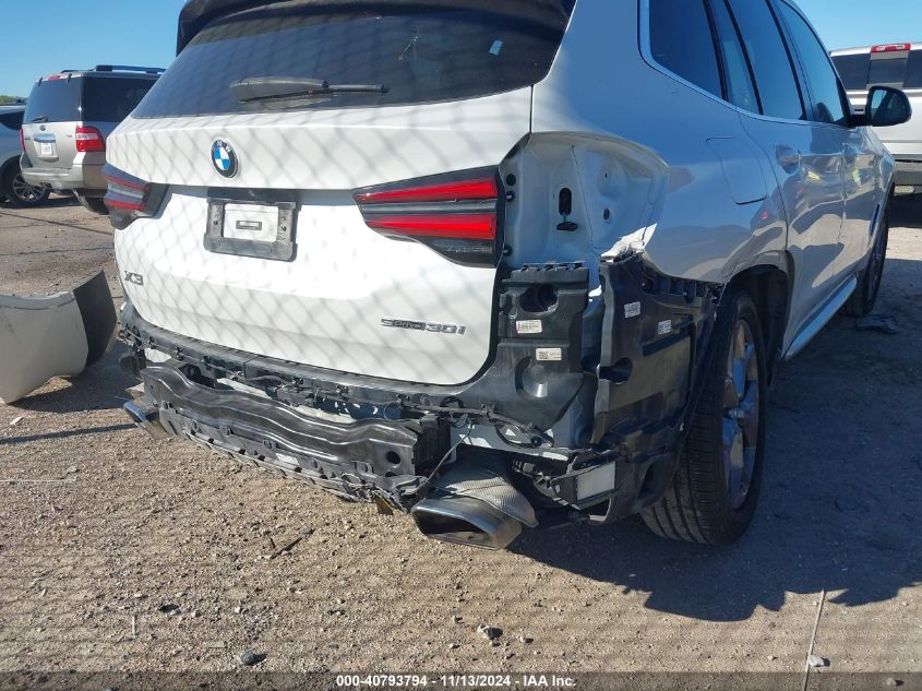 2022 BMW X3 SDRIVE30I - 5UX43DP01N9J43207
