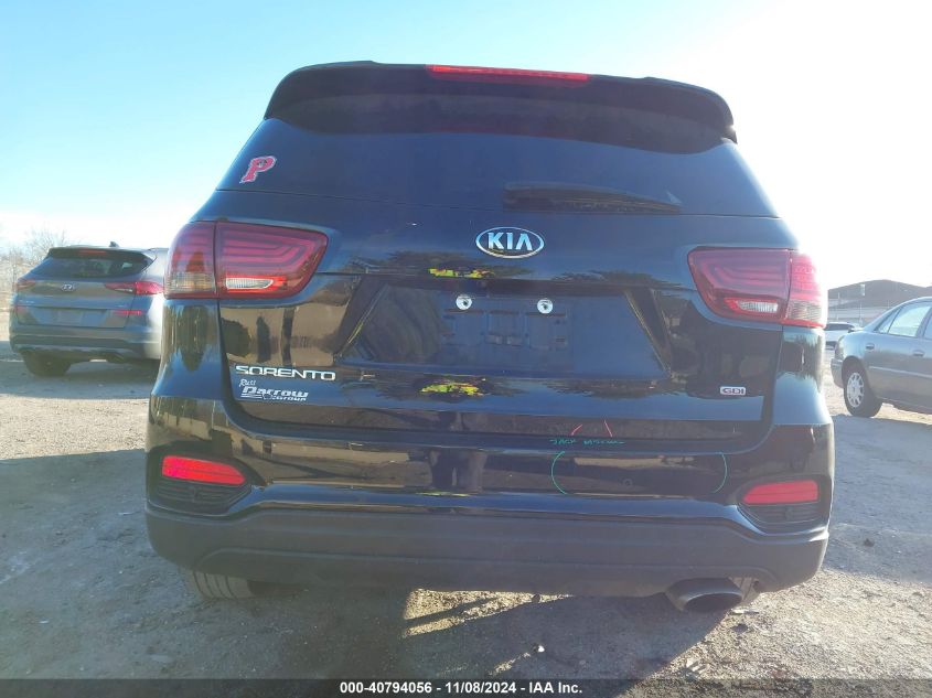 2019 Kia Sorento 2.4L Lx VIN: 5XYPGDA39KG592294 Lot: 40794056