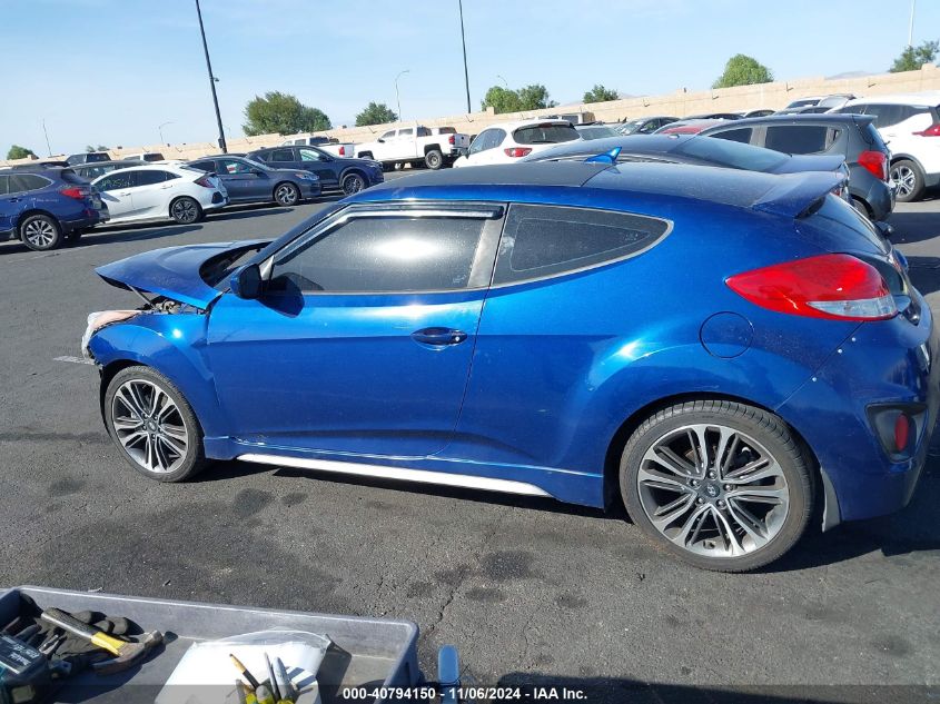 2016 Hyundai Veloster Turbo R-Spec VIN: KMHTC6AE6GU297503 Lot: 40794150