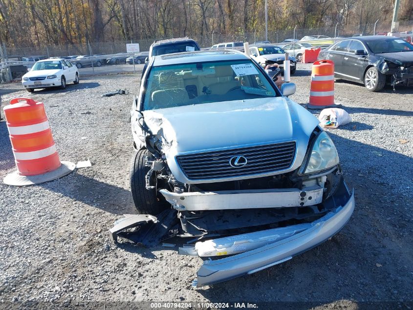 2003 Lexus Ls 430 VIN: JTHBN30F730120025 Lot: 40794204