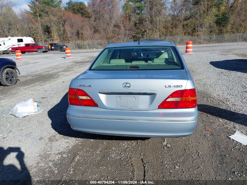 2003 Lexus Ls 430 VIN: JTHBN30F730120025 Lot: 40794204