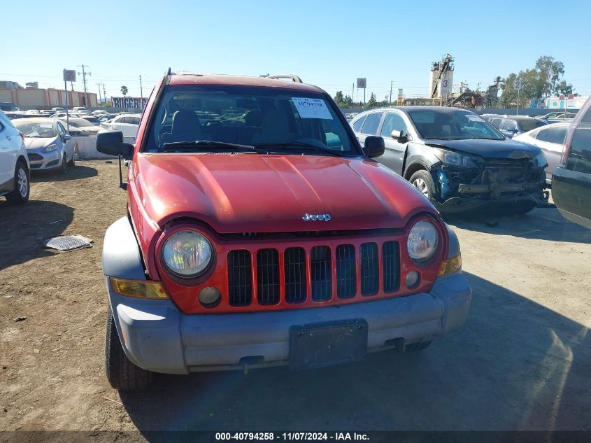 2005 Jeep Liberty Sport VIN: 1J4GL48KX5W707690 Lot: 40794258