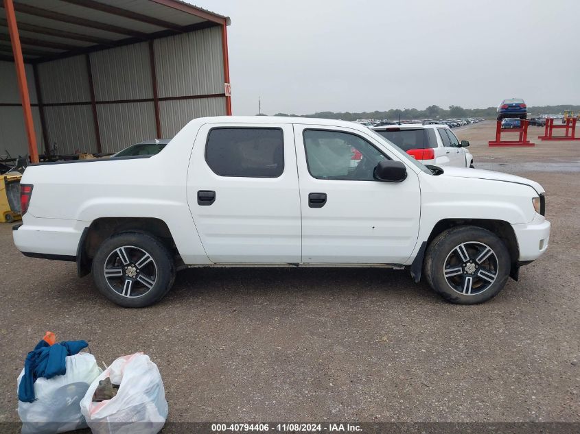 2012 Honda Ridgeline Sport VIN: 5FPYK1F76CB455021 Lot: 40794406