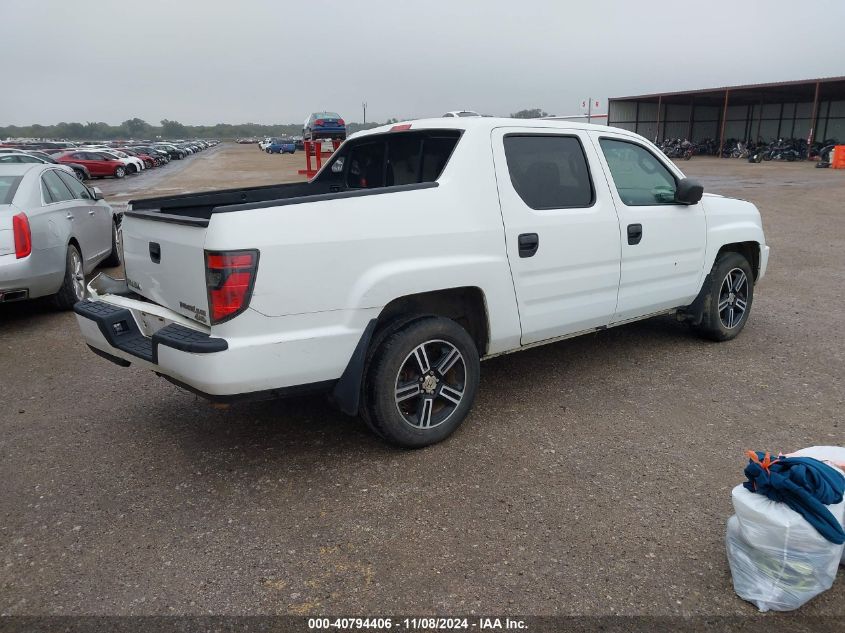 2012 Honda Ridgeline Sport VIN: 5FPYK1F76CB455021 Lot: 40794406