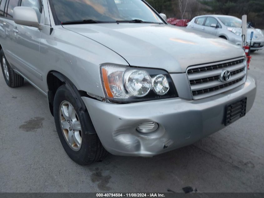 2003 Toyota Highlander V6 VIN: JTEHF21A430124809 Lot: 40794504