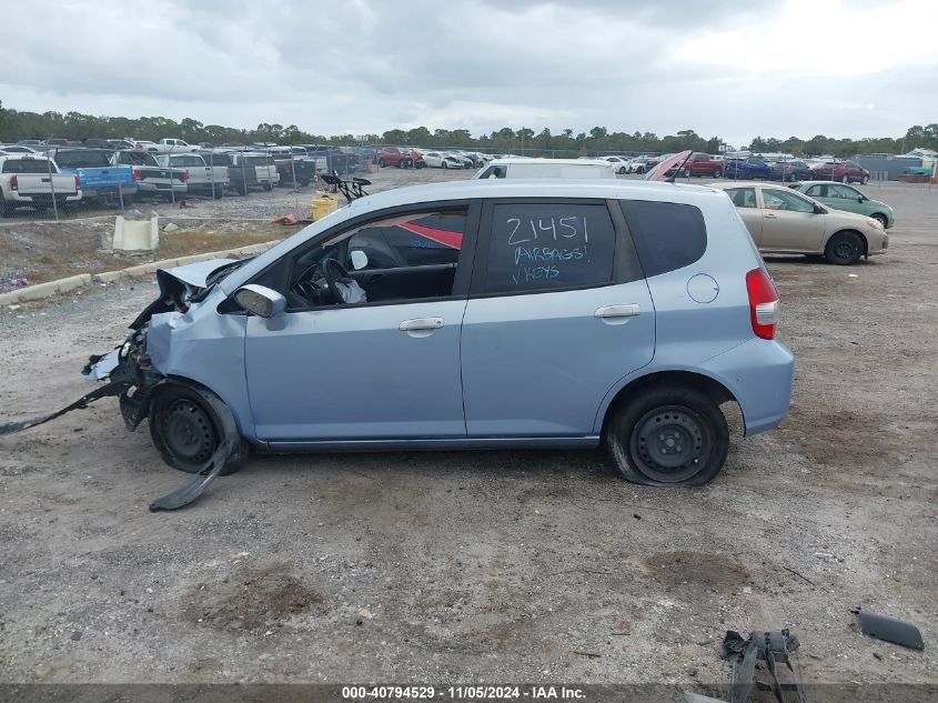 2008 Honda Fit VIN: JHMGD37478S007085 Lot: 40794529