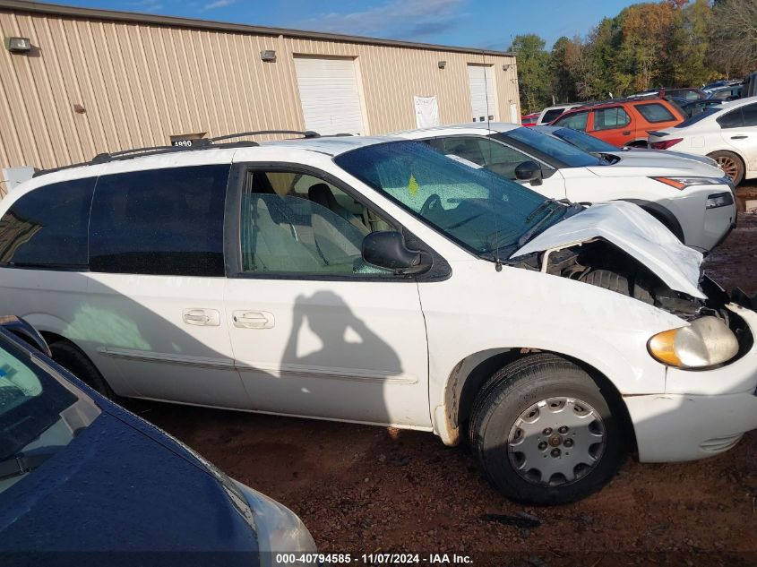 2002 Chrysler Town & Country Lx VIN: 2C4GP443X2R755350 Lot: 40794585