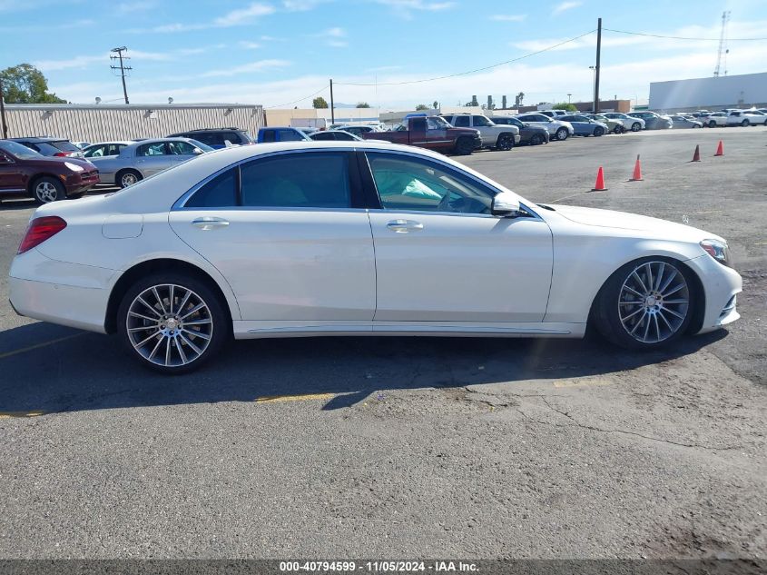 2015 Mercedes-Benz S 550 4Matic VIN: WDDUG8FB4FA145796 Lot: 40794599