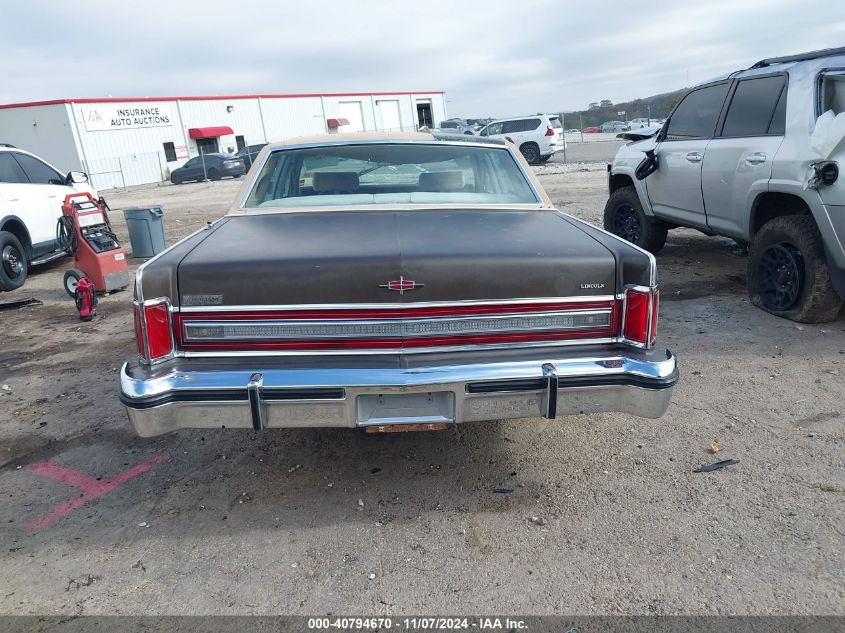 1978 Lincoln Continenta VIN: 9Y82S735853 Lot: 40794670