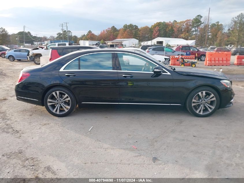 2018 Mercedes-Benz S 450 4Matic VIN: WDDUG6EB9JA349993 Lot: 40794698