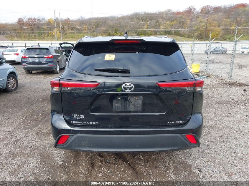 2022 Toyota Highlander Xle VIN: 5TDGZRBH7NS564695 Lot: 40794918