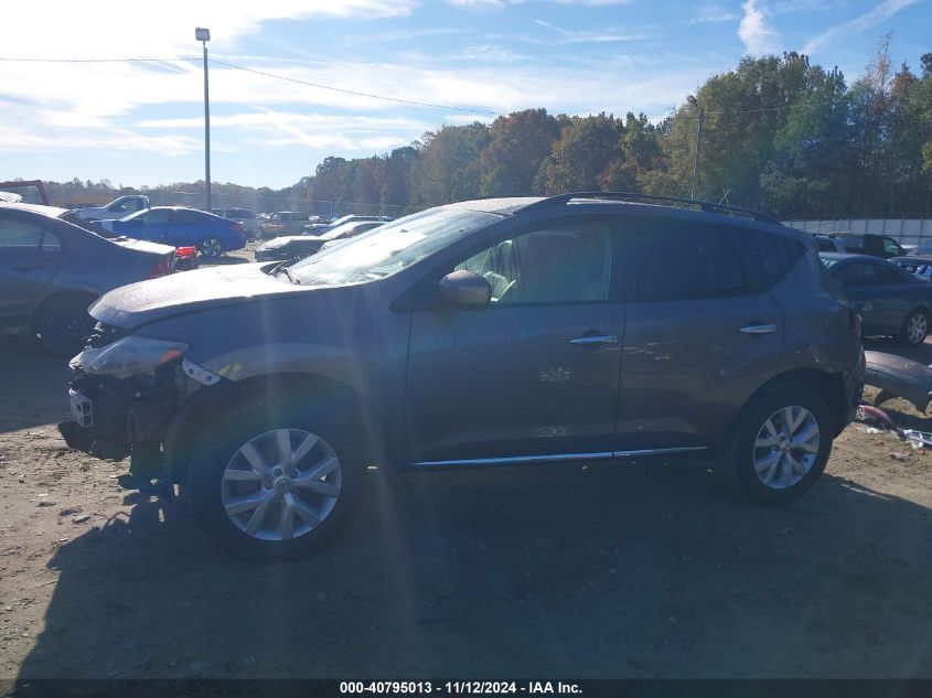 2014 Nissan Murano Sl VIN: JN8AZ1MU1EW416211 Lot: 40795013