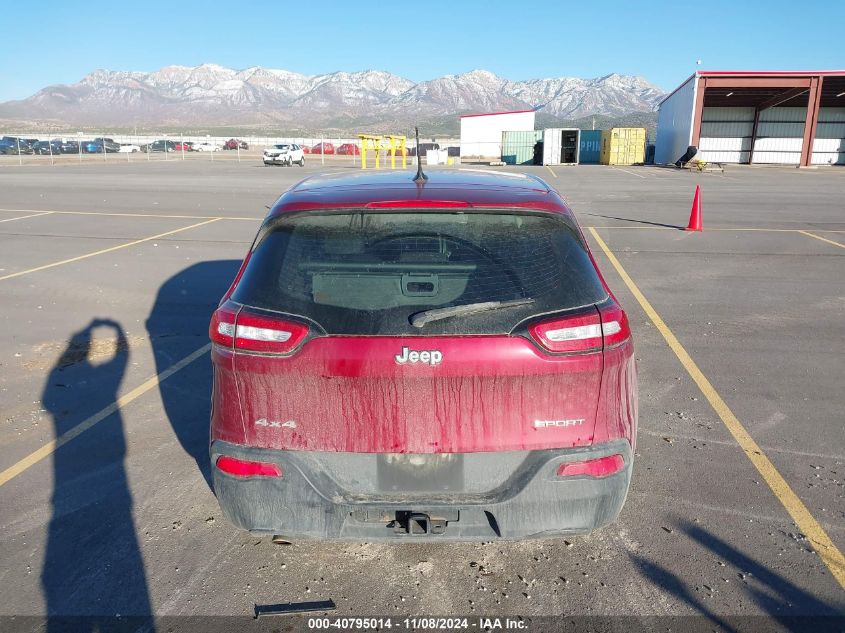 2016 Jeep Cherokee Sport VIN: 1C4PJMAB5GW269783 Lot: 40795014