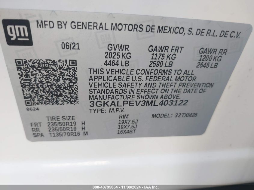 2021 GMC TERRAIN SLT - 3GKALPEV3ML403122