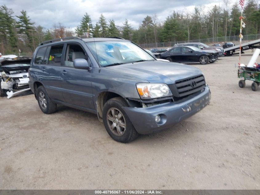 2005 Toyota Highlander V6 VIN: JTEEP21A650095008 Lot: 40795067