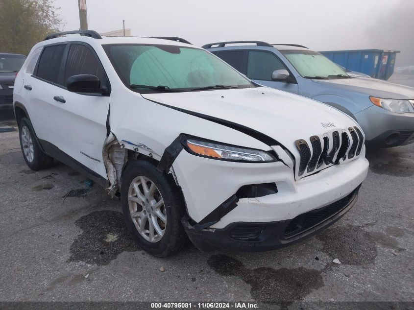 2016 Jeep Cherokee Sport VIN: 1C4PJMAB3GW193058 Lot: 40795081