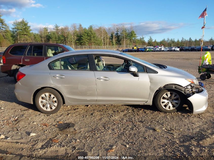 2012 Honda Civic Lx VIN: 19XFB2F51CE339347 Lot: 40795208