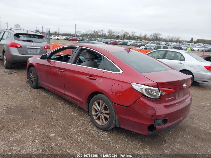 2015 Hyundai Sonata Se VIN: 5NPE24AF9FH235163 Lot: 40795298