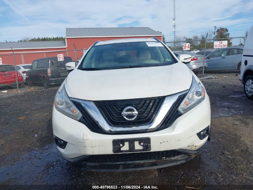 2016 Nissan Murano Sv VIN: 5N1AZ2MH1GN148706 Lot: 40795523