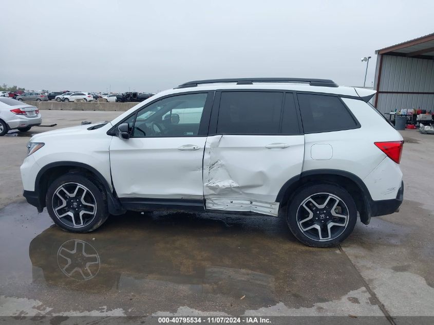 2022 Honda Passport Awd Elite VIN: 5FNYF8H08NB015777 Lot: 40795534