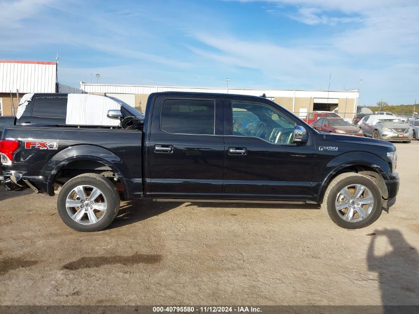 2019 Ford F-150 Platinum VIN: 1FTEW1E40KFB03585 Lot: 40795580