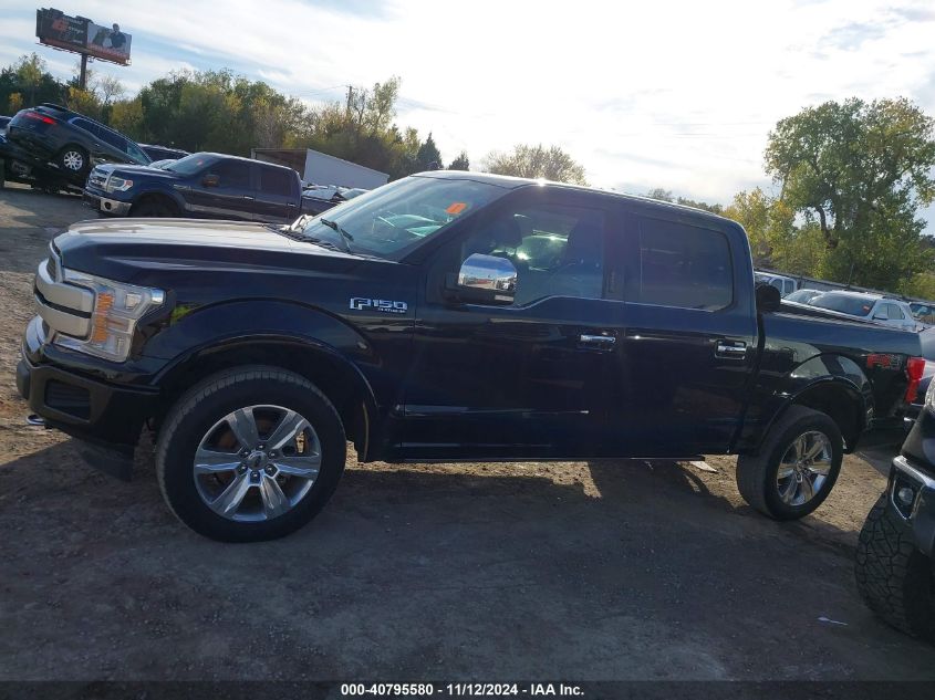 2019 Ford F-150 Platinum VIN: 1FTEW1E40KFB03585 Lot: 40795580