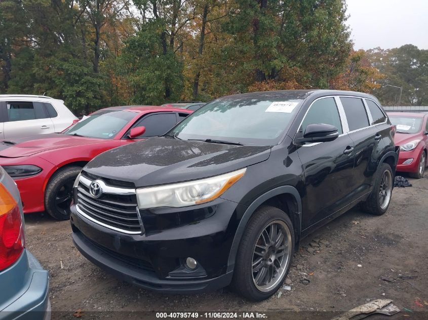 VIN 5TDBKRFH0FS161104 2015 Toyota Highlander, Le Pl... no.2