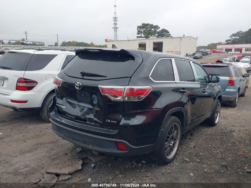 VIN 5TDBKRFH0FS161104 2015 Toyota Highlander, Le Pl... no.4