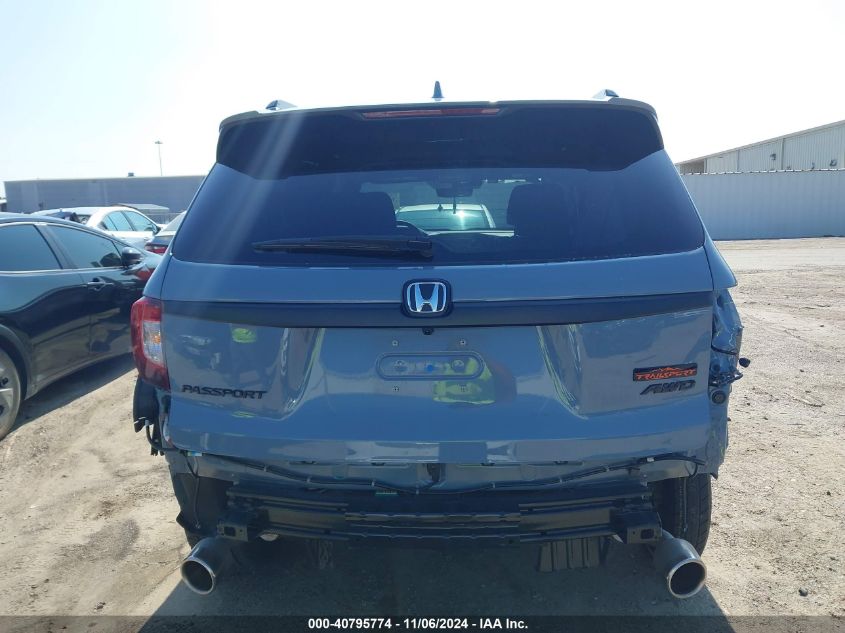 2023 Honda Passport Awd Trailsport VIN: 5FNYF8H68PB014779 Lot: 40795774