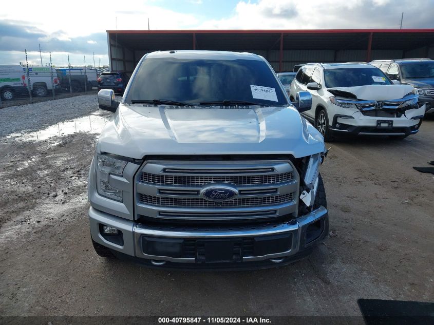 2016 FORD F-150 PLATINUM - 1FTEW1EF4GFA72298