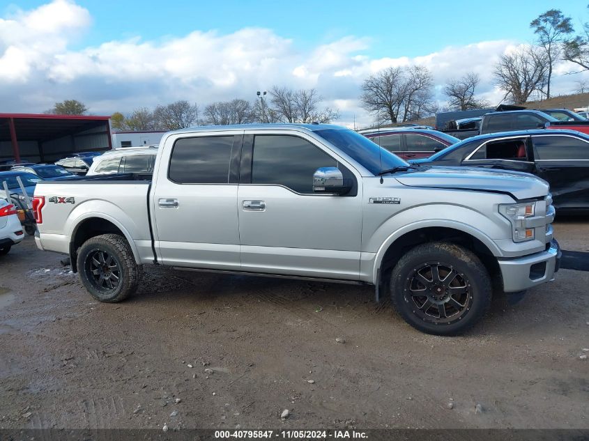 2016 FORD F-150 PLATINUM - 1FTEW1EF4GFA72298