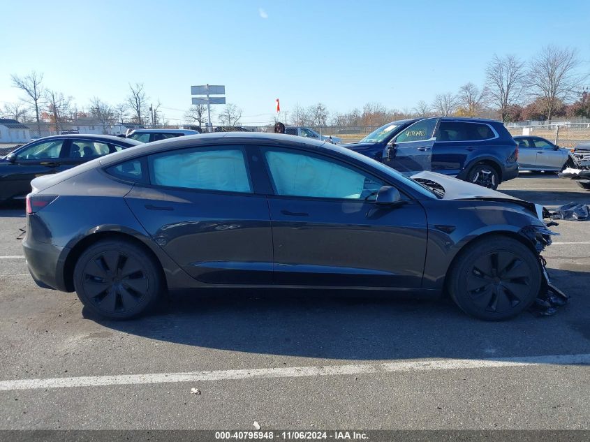 2024 Tesla Model 3 Long Range Dual Motor All-Wheel Drive VIN: 5YJ3E1EB1RF787229 Lot: 40795948