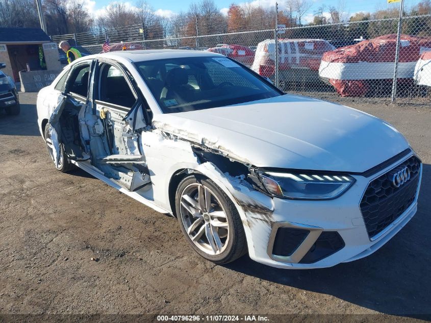 2022 AUDI A4 PREMIUM PLUS 45 TFSI S LINE QUATTRO S TRONIC - WAUEAAF48NN009927