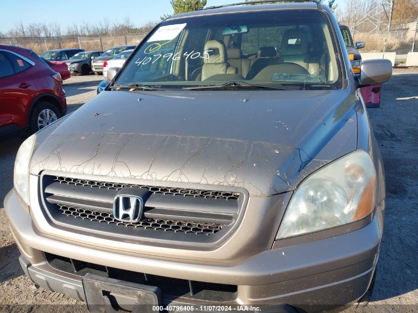 2003 Honda Pilot Ex-L VIN: 2HKYF18593H605889 Lot: 40796405