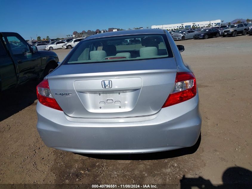 2012 Honda Civic Lx VIN: 19XFB2F59CE350399 Lot: 40796551