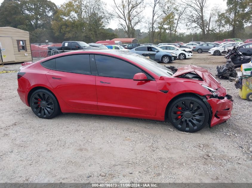 2022 Tesla Model 3 Performance Dual Motor All-Wheel Drive VIN: 5YJ3E1ECXNF326159 Lot: 40796573