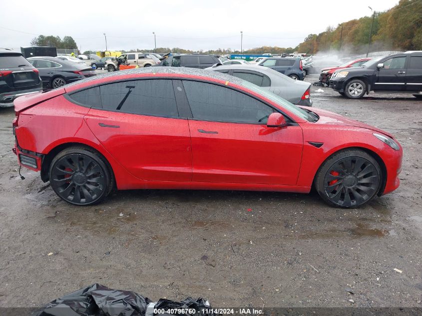 2022 Tesla Model 3 Performance Dual Motor All-Wheel Drive VIN: 5YJ3E1EC9NF316979 Lot: 40796760