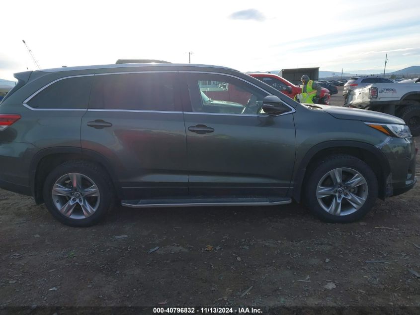 2017 Toyota Highlander Limited VIN: 5TDDZRFH2HS384333 Lot: 40796832