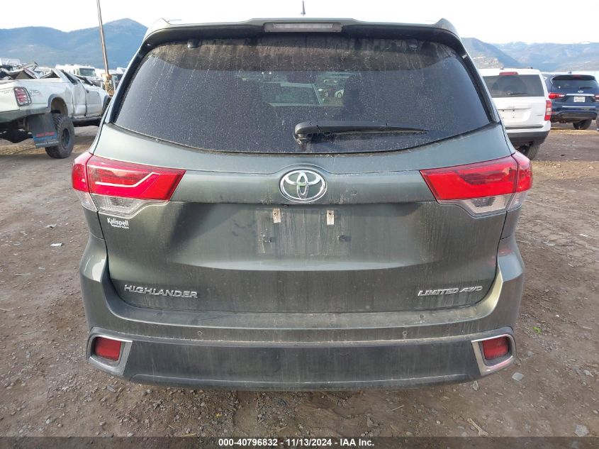 2017 Toyota Highlander Limited VIN: 5TDDZRFH2HS384333 Lot: 40796832