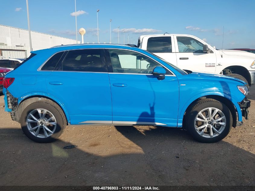 2023 Audi Q3 Premium 45 Tfsi S Line Quattro Tiptronic VIN: WA1DECF34P1049142 Lot: 40796903