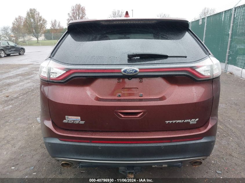 2016 Ford Edge Titanium VIN: 2FMPK4K87GBB05156 Lot: 40796930