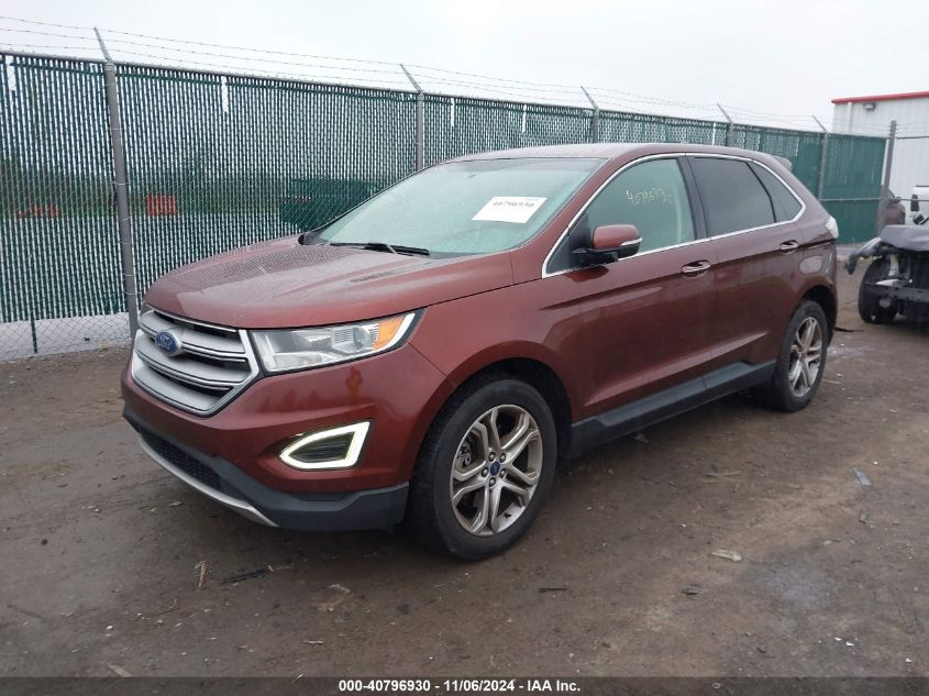 2016 Ford Edge Titanium VIN: 2FMPK4K87GBB05156 Lot: 40796930